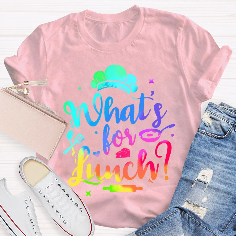 What's For Lunch Funny Cooking Lunch Lady T-shirt