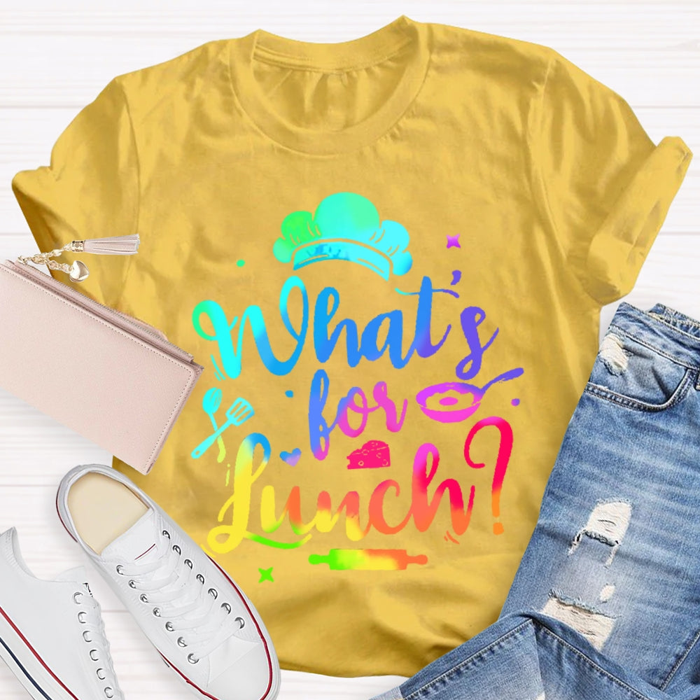 What's For Lunch Funny Cooking Lunch Lady T-shirt