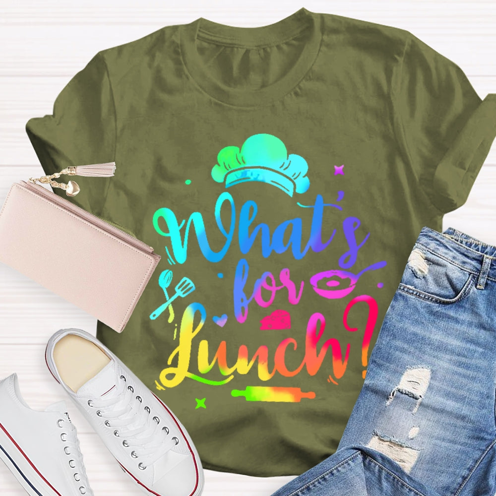 What's For Lunch Funny Cooking Lunch Lady T-shirt