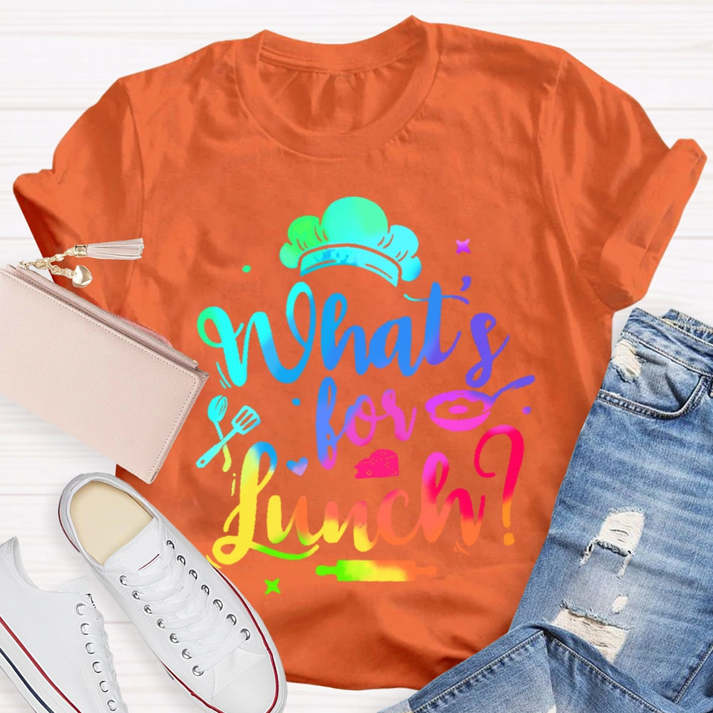 What's For Lunch Funny Cooking Lunch Lady T-shirt