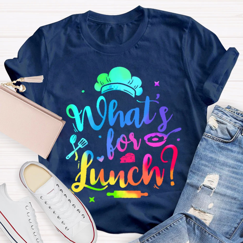 What's For Lunch Funny Cooking Lunch Lady T-shirt