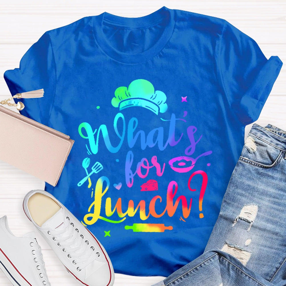 What's For Lunch Funny Cooking Lunch Lady T-shirt