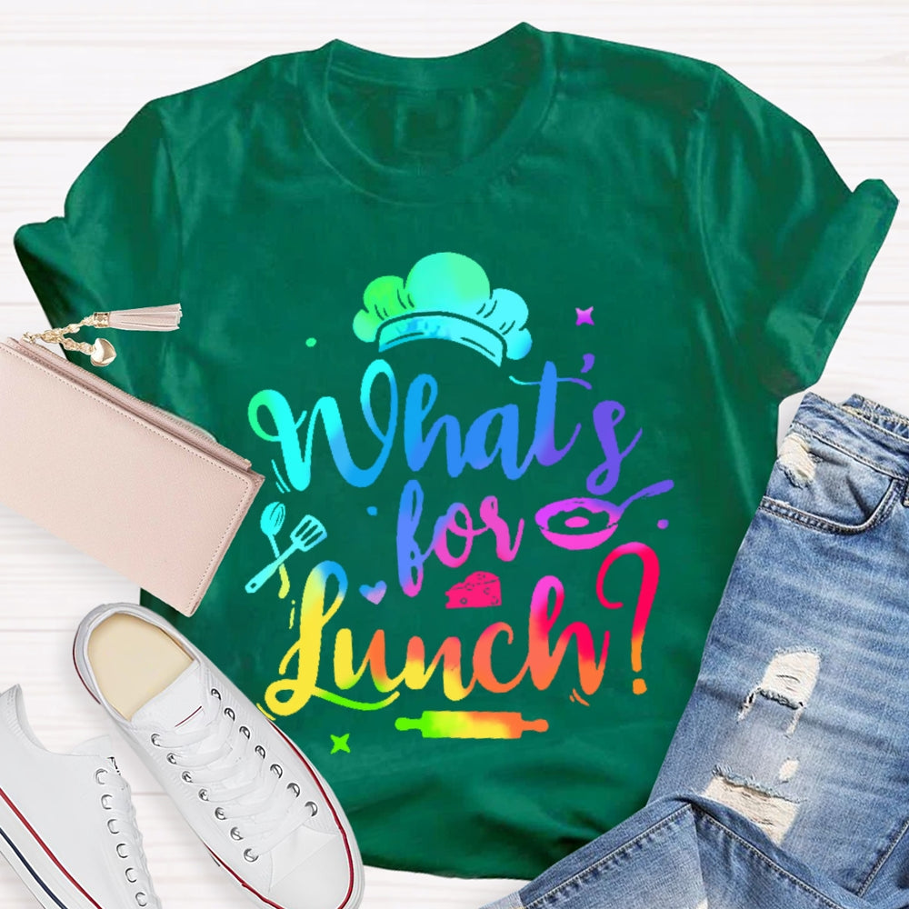 What's For Lunch Funny Cooking Lunch Lady T-shirt