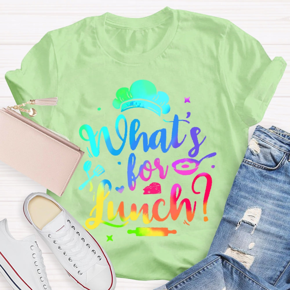 What's For Lunch Funny Cooking Lunch Lady T-shirt