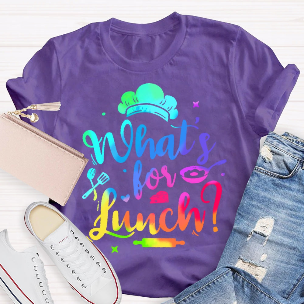 What's For Lunch Funny Cooking Lunch Lady T-shirt