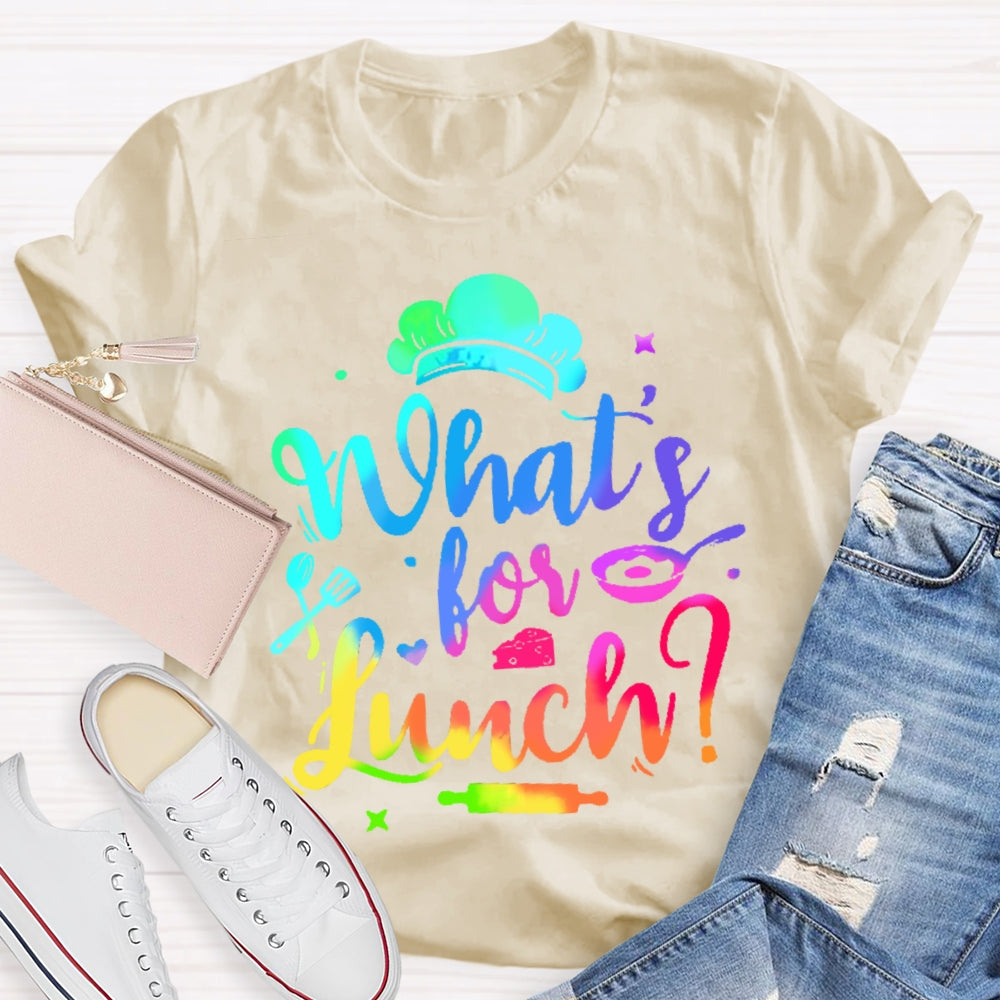 What's For Lunch Funny Cooking Lunch Lady T-shirt
