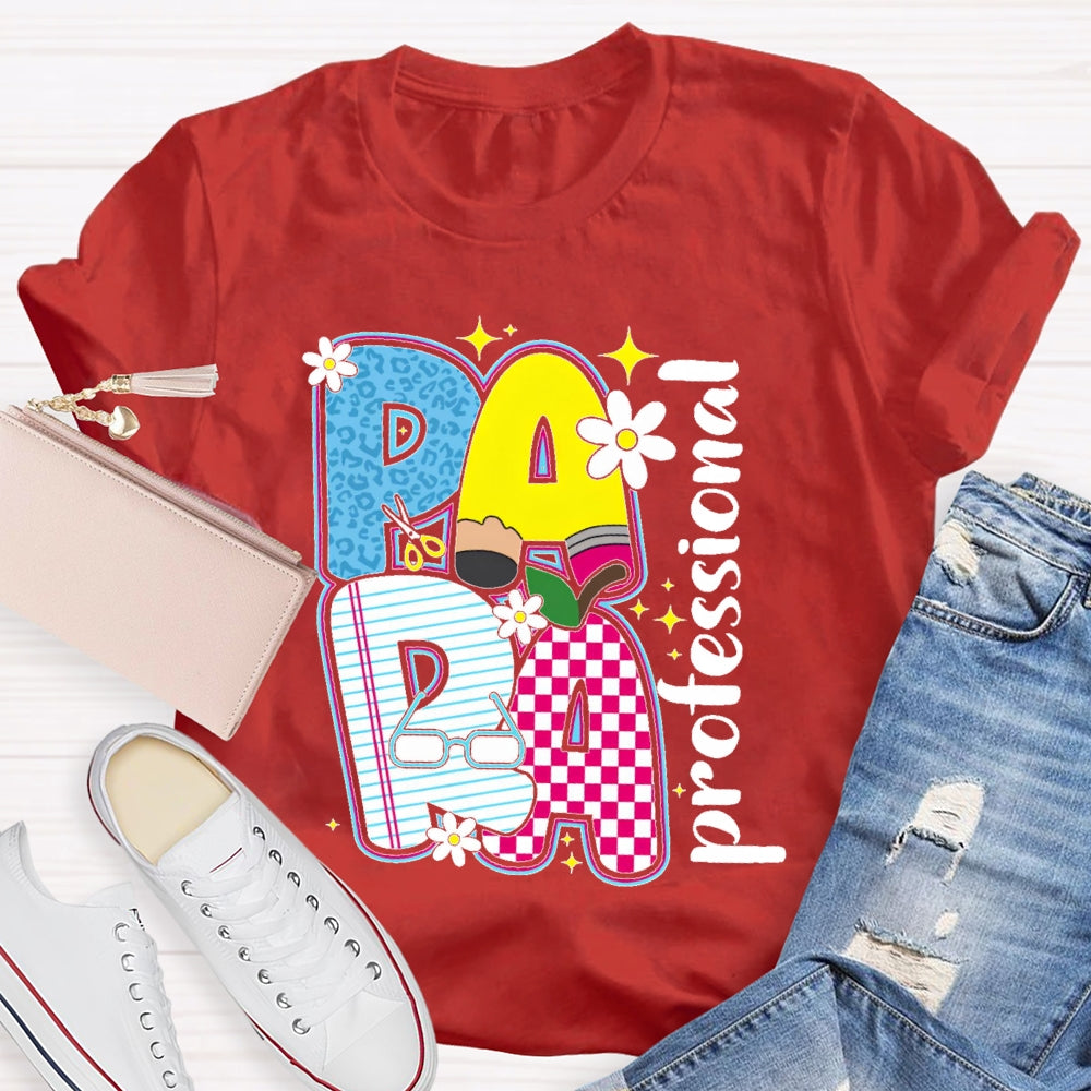 Paraprofessional Cute Letters T-shirt