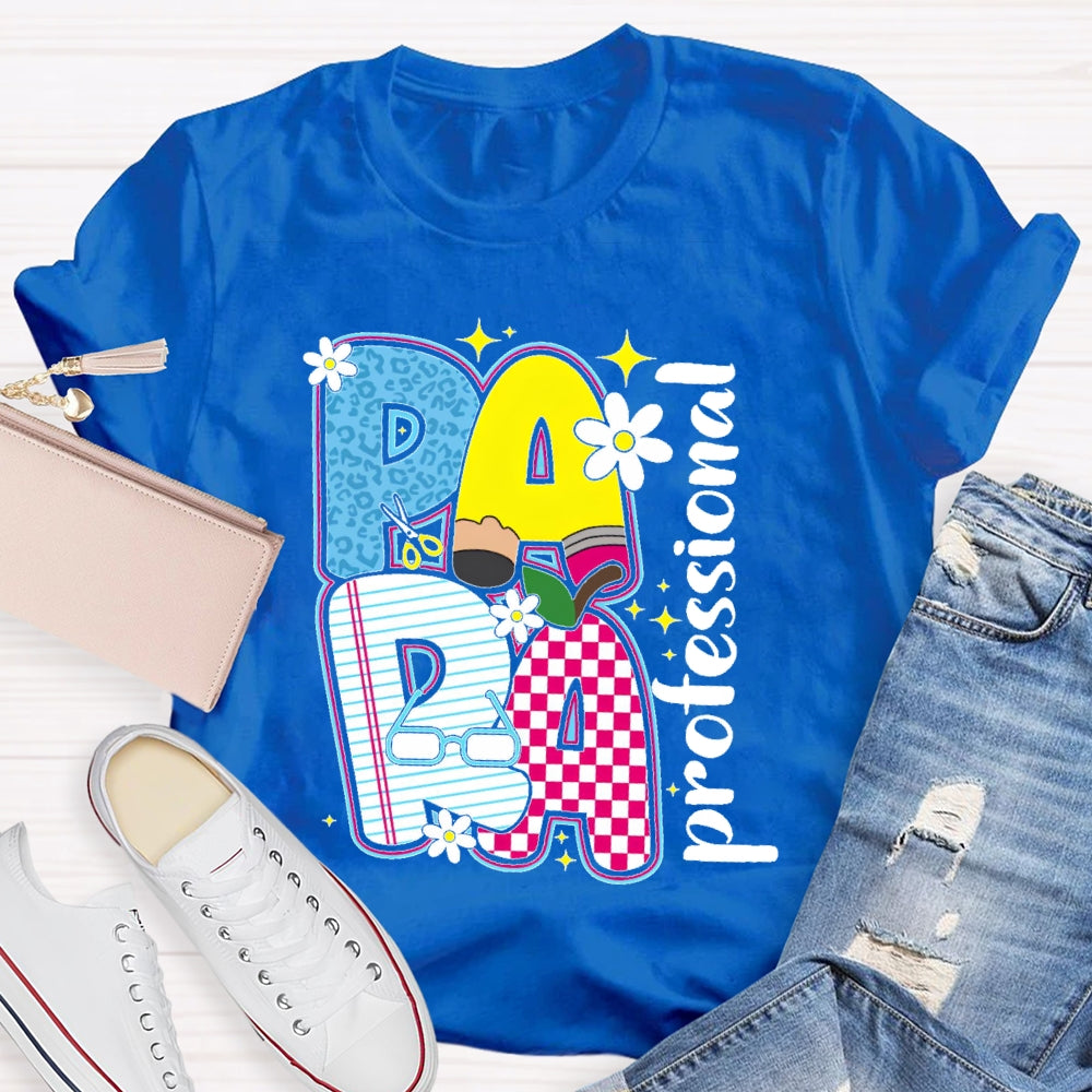 Paraprofessional Cute Letters T-shirt