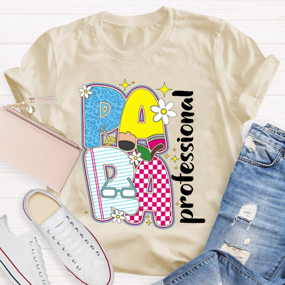 Paraprofessional Cute Letters T-shirt