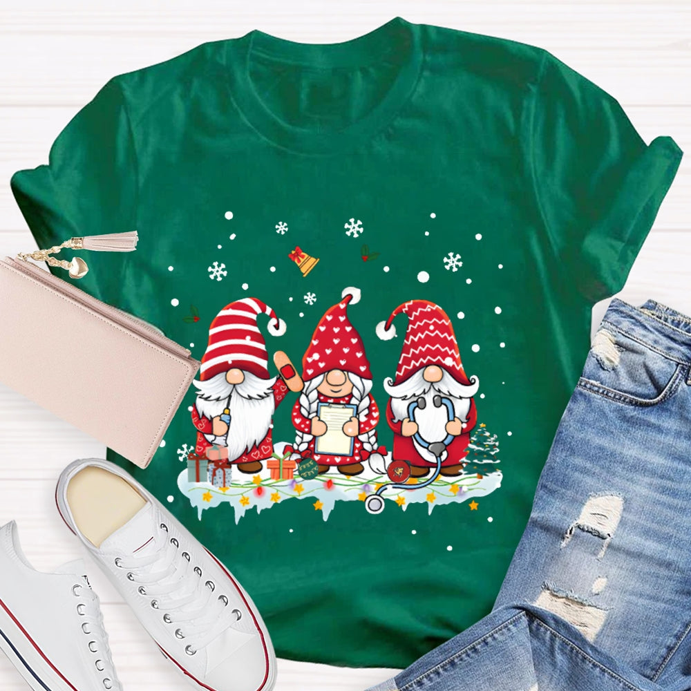 Dwarf Christmas School Nurse Snowflake Christmas T-shirt