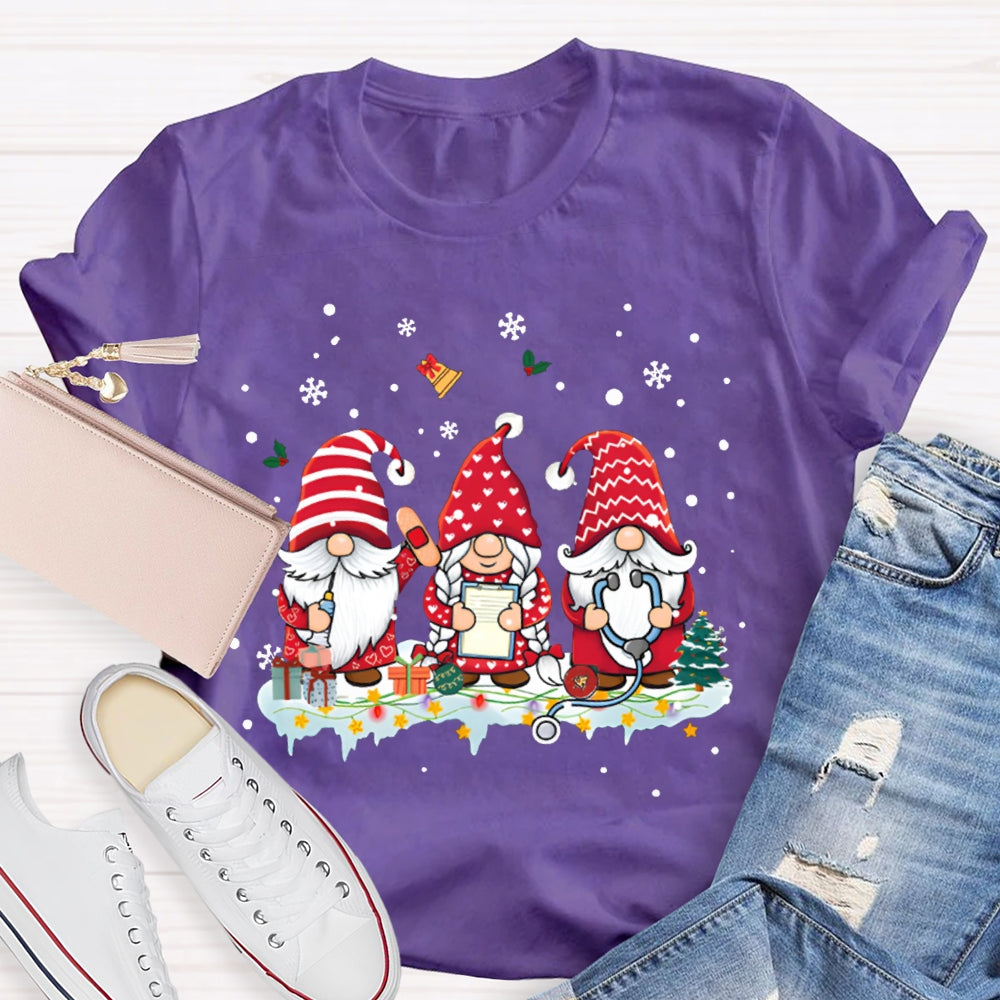 Dwarf Christmas School Nurse Snowflake Christmas T-shirt