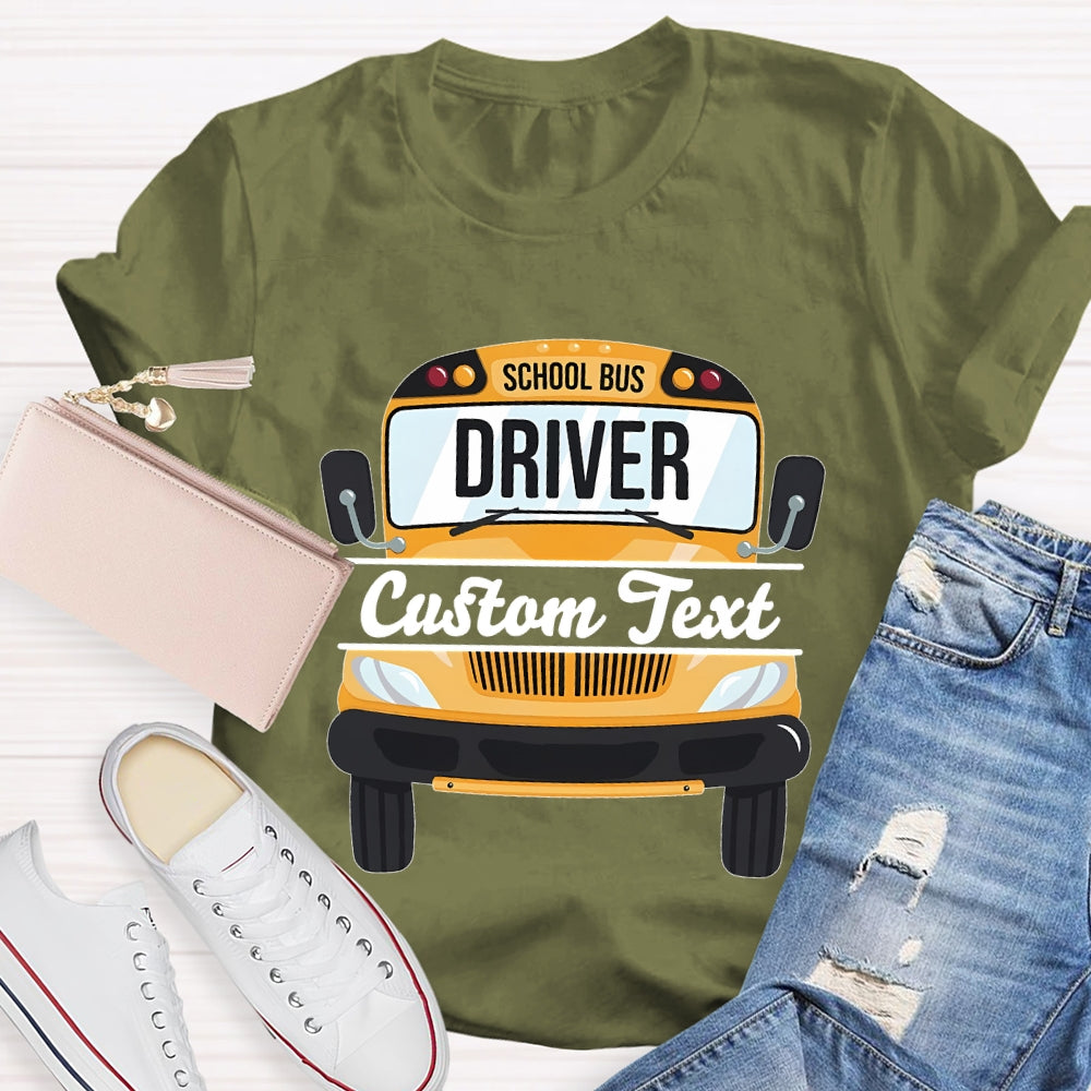 Personalized School Bus Driver Name T-shirt