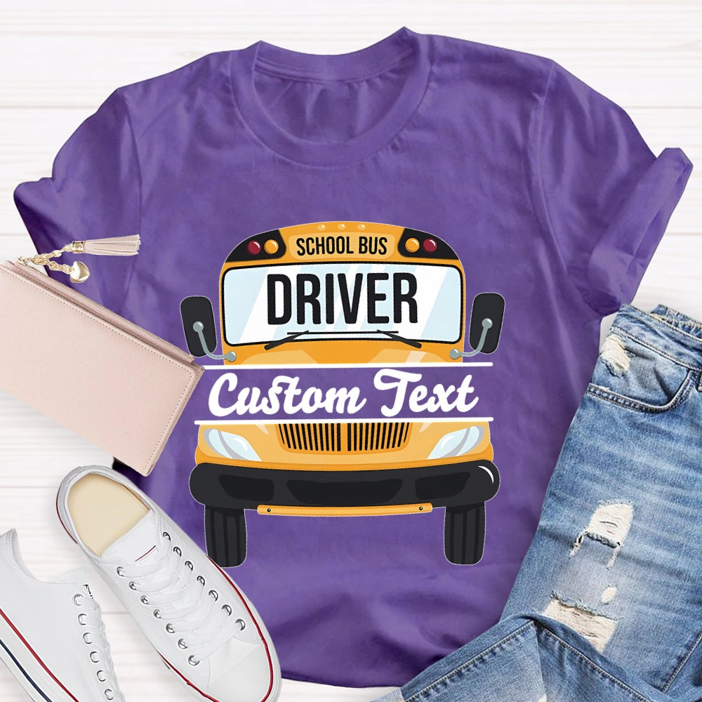 Personalized School Bus Driver Name T-shirt