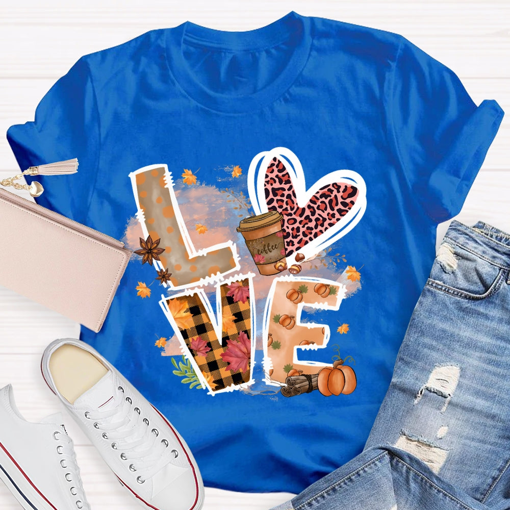 Love Coffee Autumn T-shirt