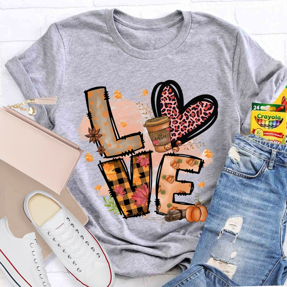 Love Coffee Autumn T-shirt