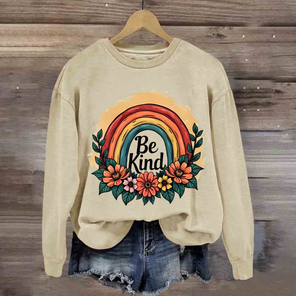 Be Kind Rainbow Floral Sweatshirt