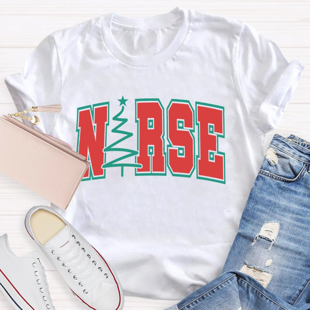Nurse Christmas Letters T-shirt