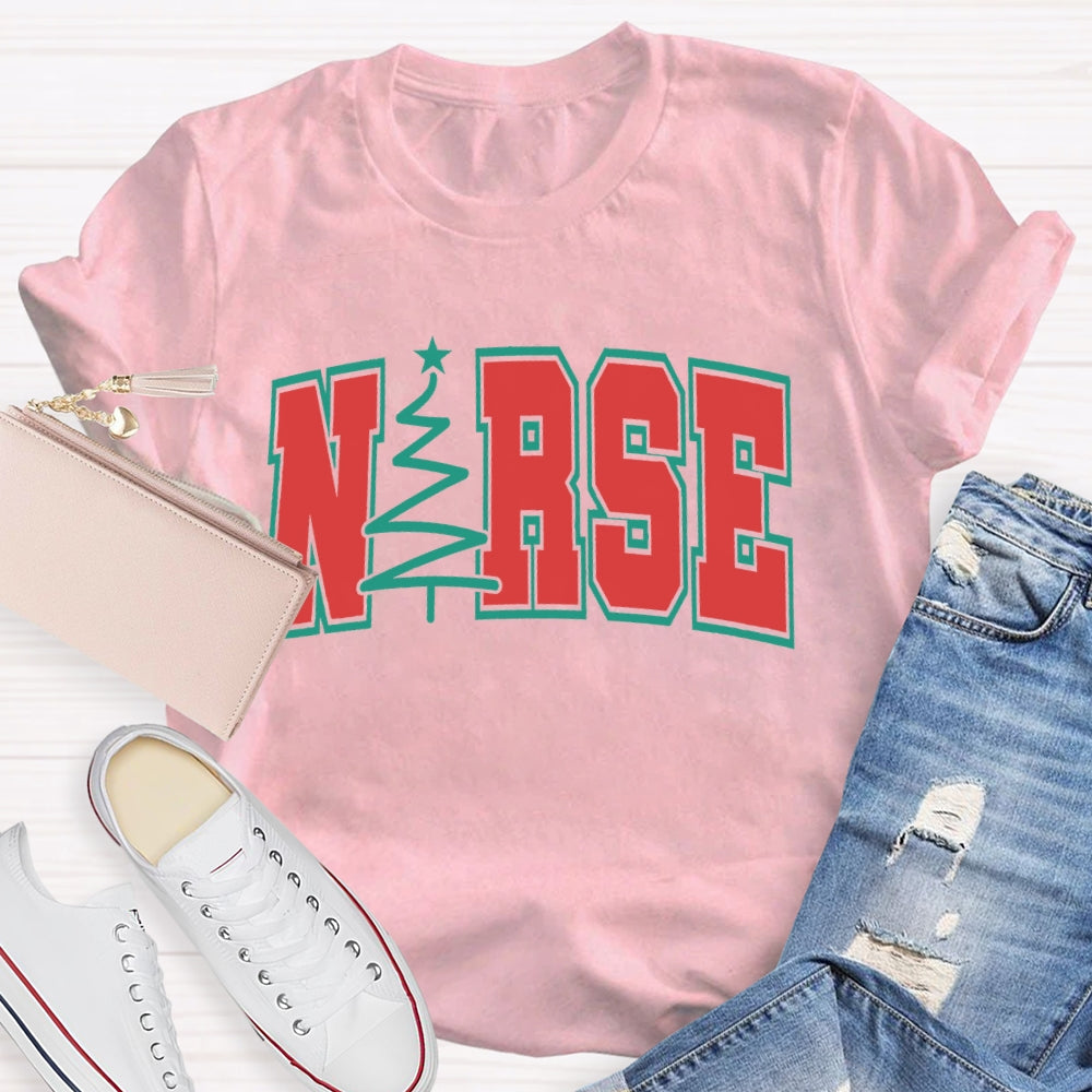 Nurse Christmas Letters T-shirt