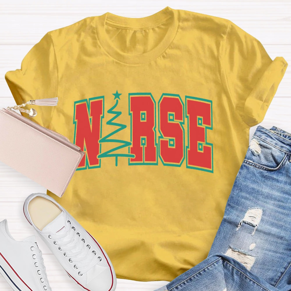 Nurse Christmas Letters T-shirt