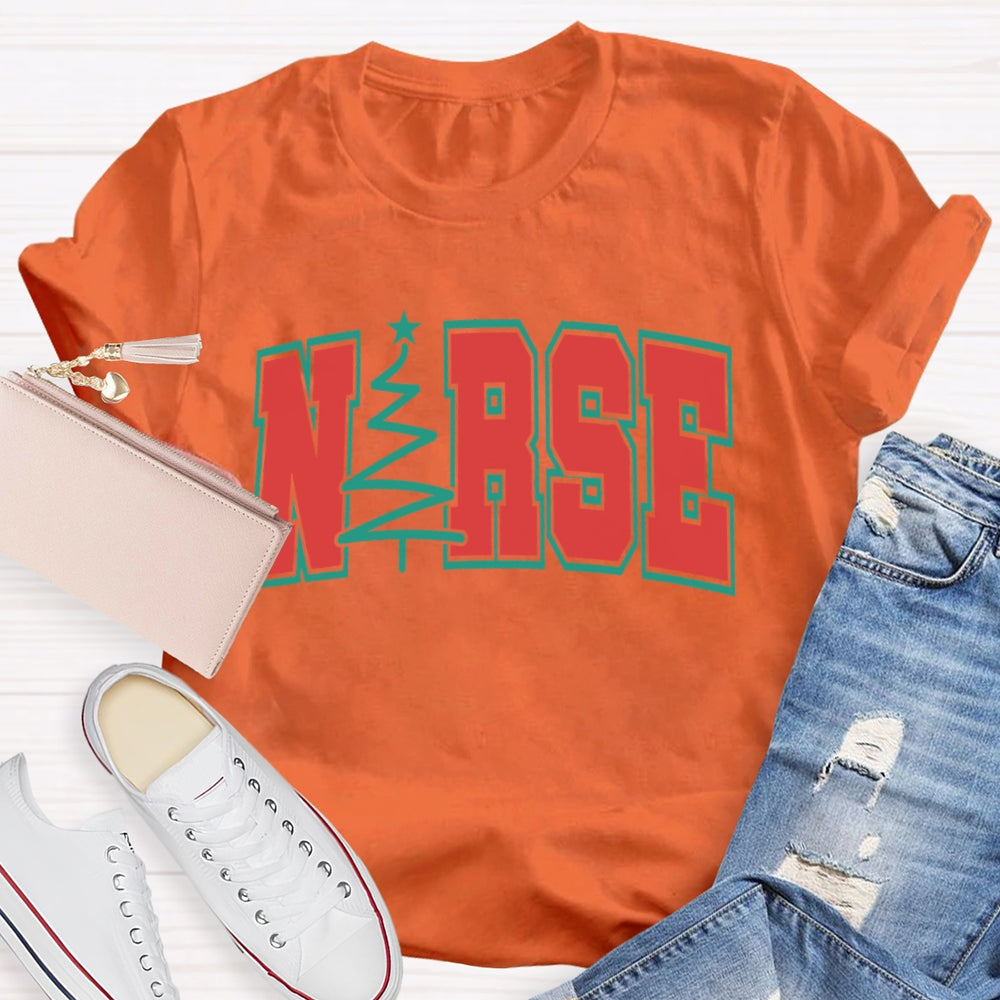 Nurse Christmas Letters T-shirt