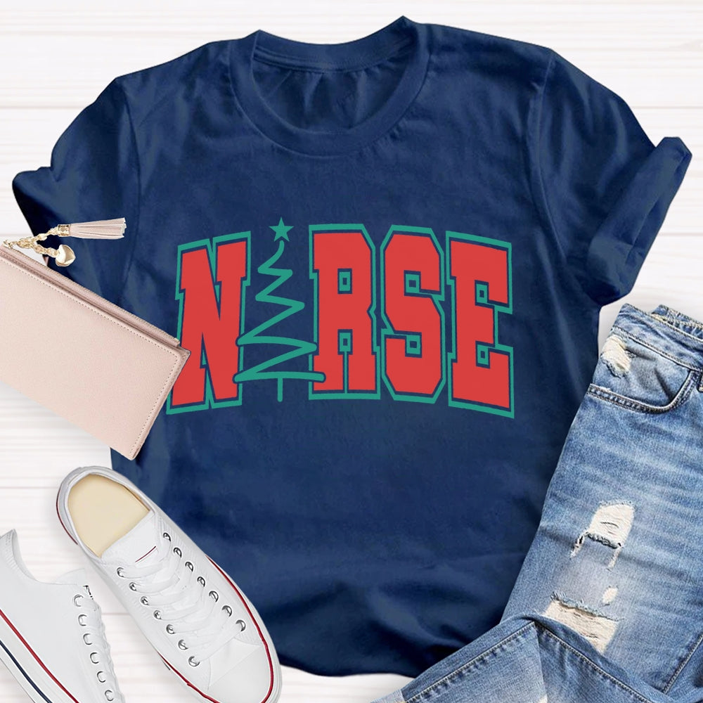 Nurse Christmas Letters T-shirt