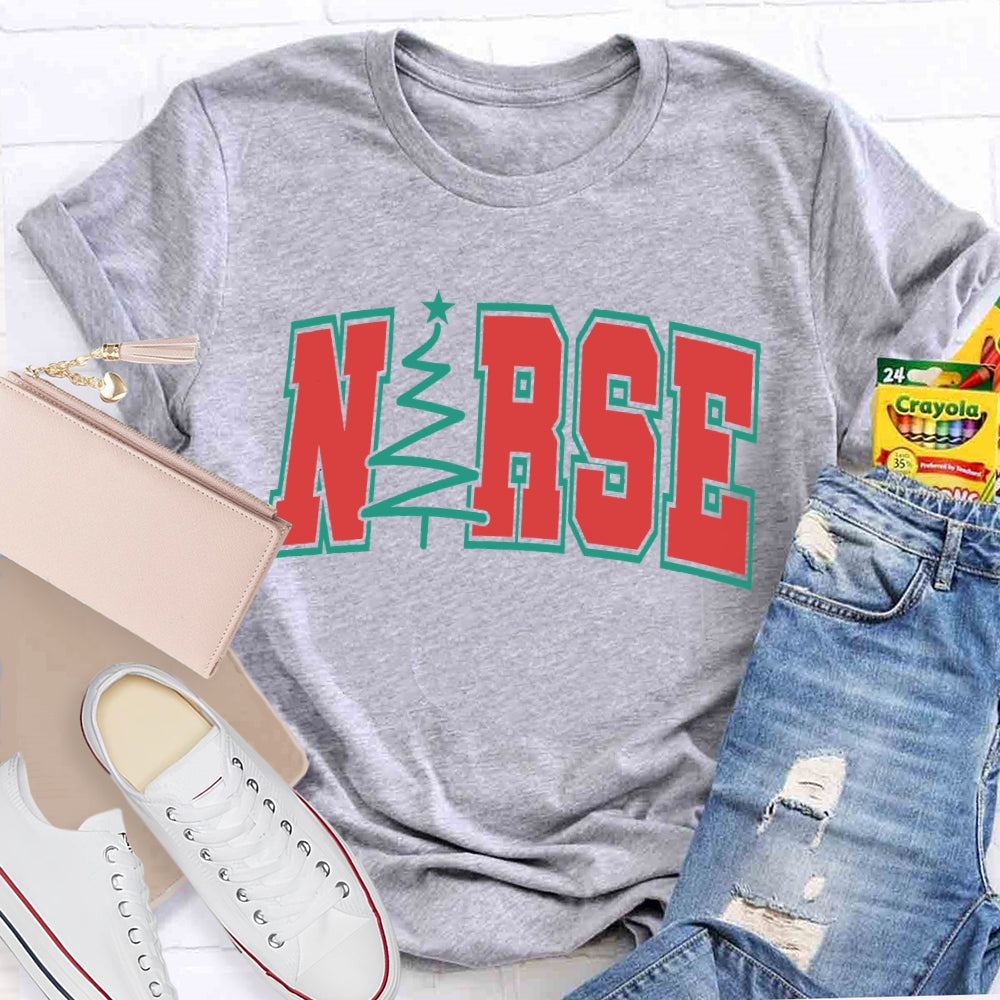Nurse Christmas Letters T-shirt