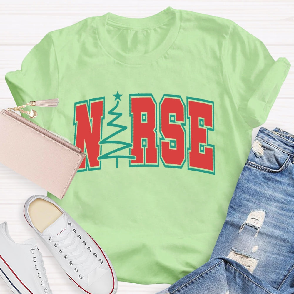 Nurse Christmas Letters T-shirt