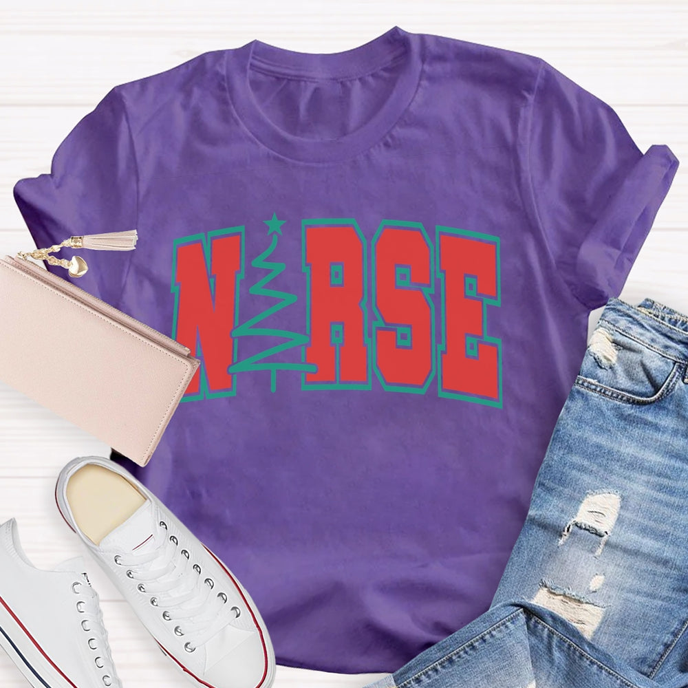 Nurse Christmas Letters T-shirt