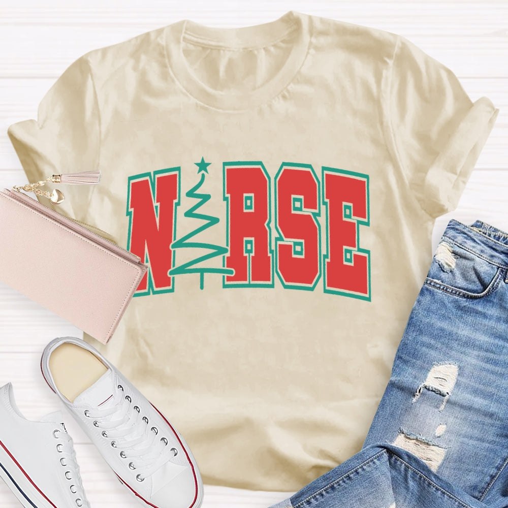 Nurse Christmas Letters T-shirt
