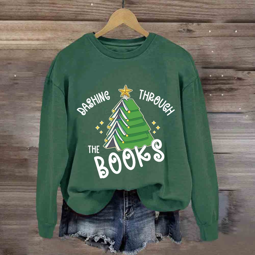 Dashing Through The Books Sweatshirt