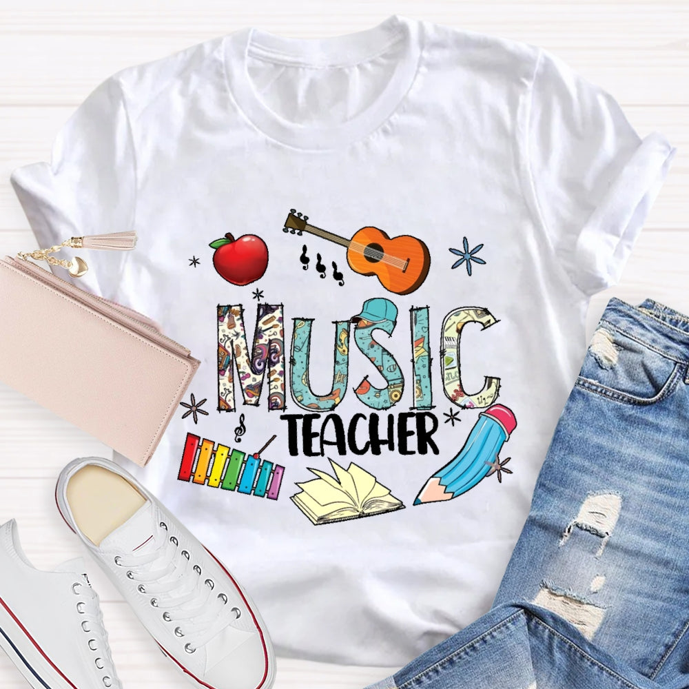 Music Teacher Instrument T-shirt