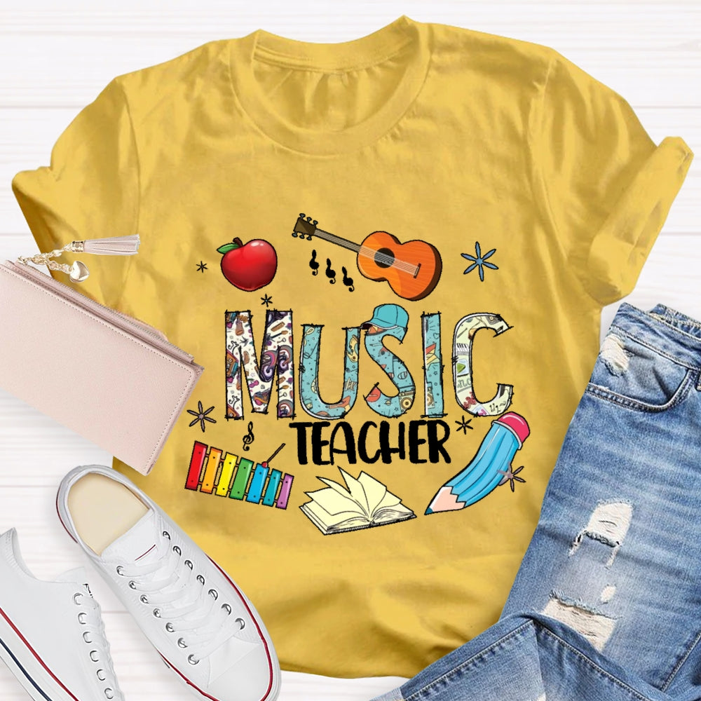 Music Teacher Instrument T-shirt