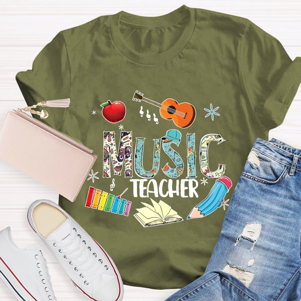 Music Teacher Instrument T-shirt