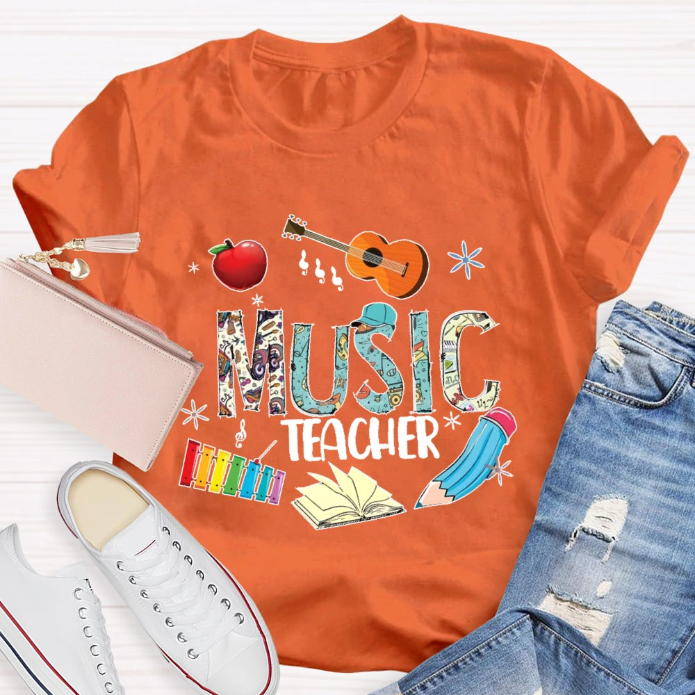 Music Teacher Instrument T-shirt