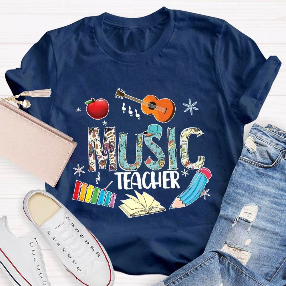 Music Teacher Instrument T-shirt