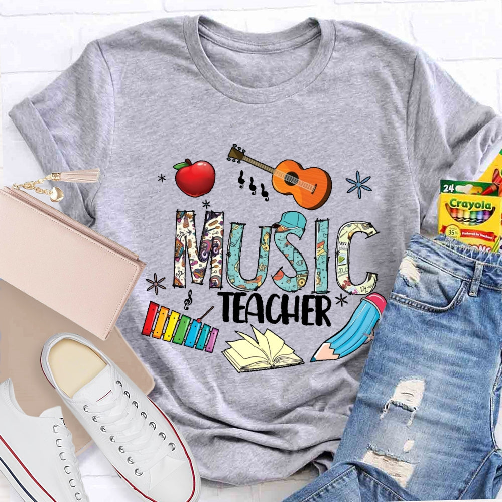 Music Teacher Instrument T-shirt