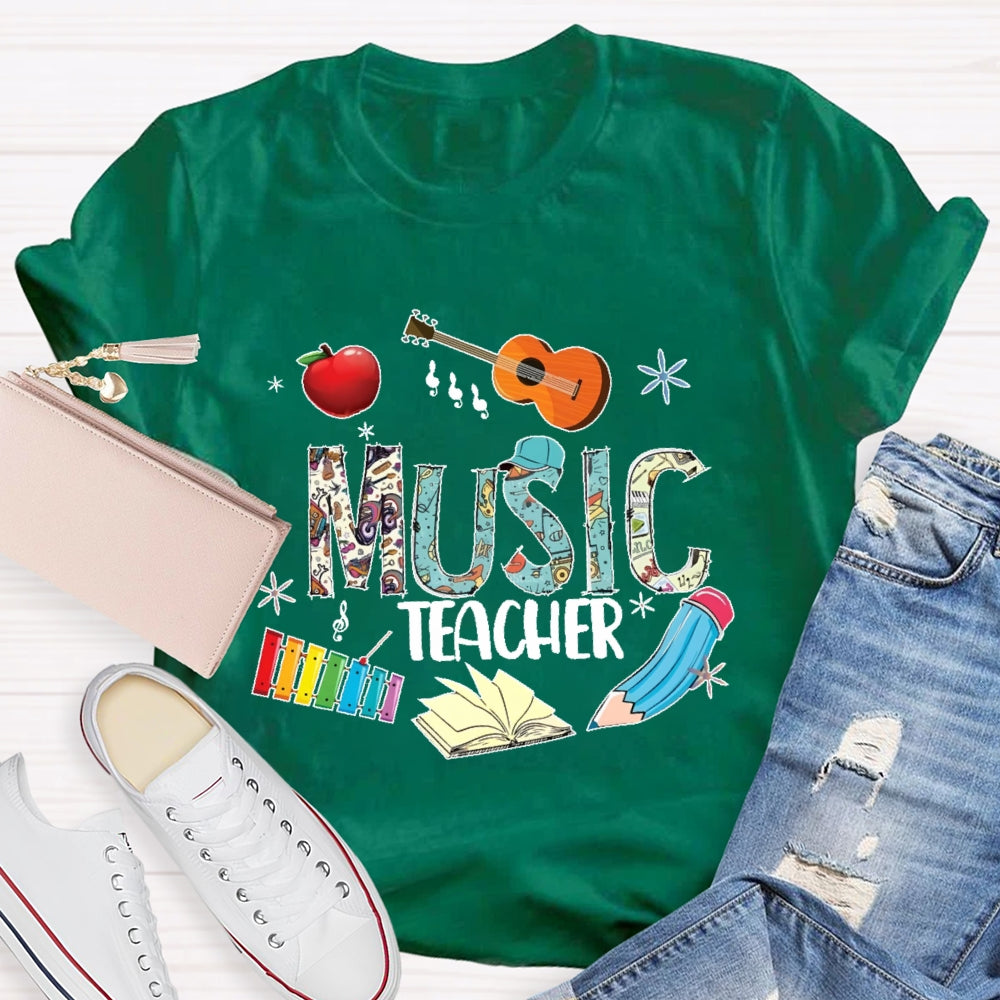 Music Teacher Instrument T-shirt