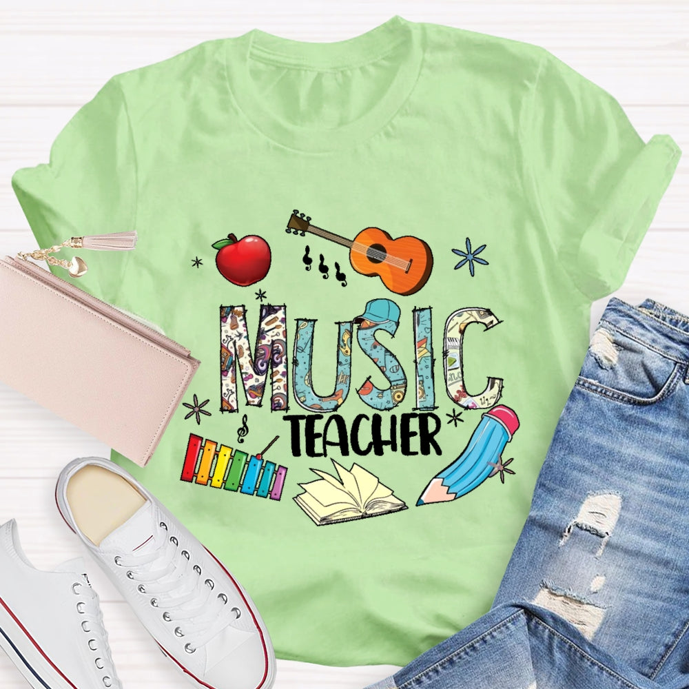 Music Teacher Instrument T-shirt
