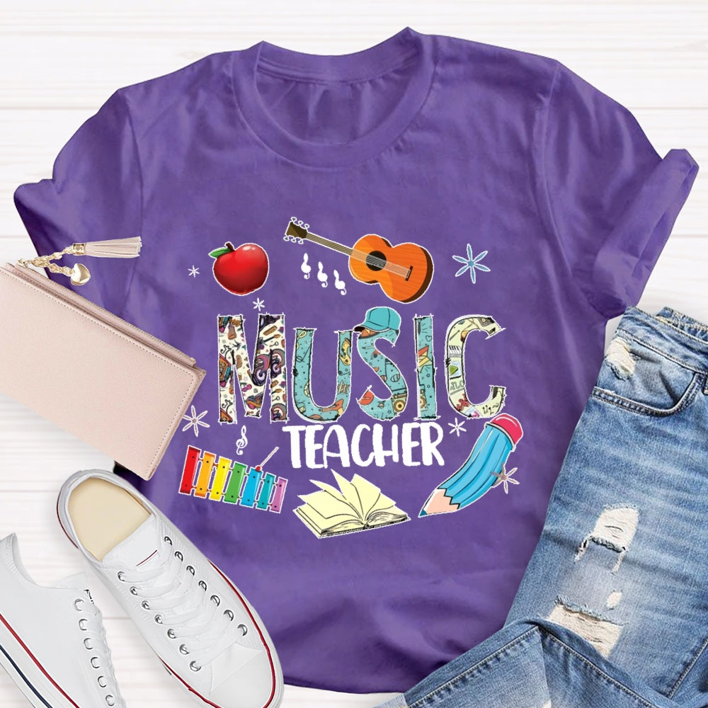 Music Teacher Instrument T-shirt