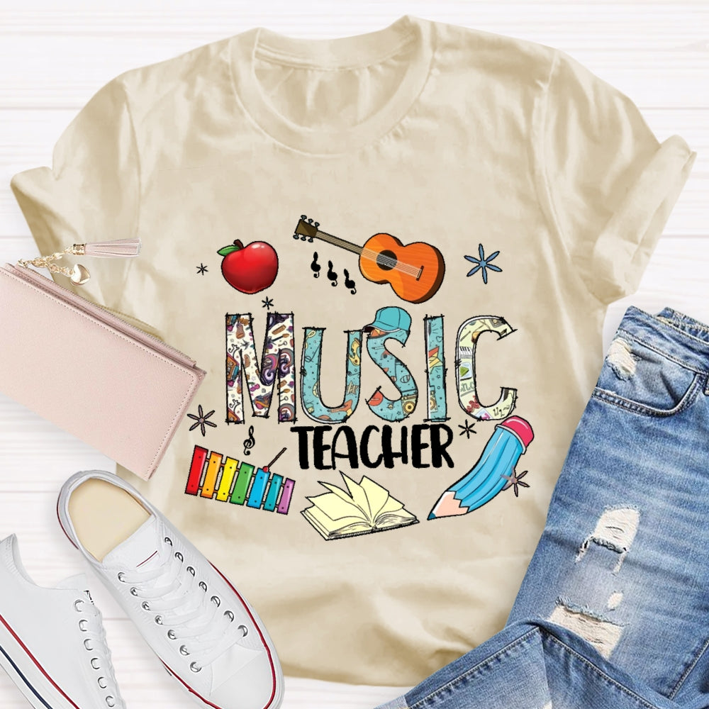 Music Teacher Instrument T-shirt