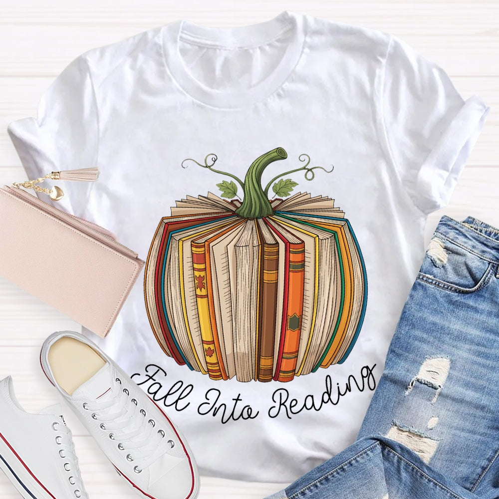Fall Jnta Reading Pumpkin Books T-shirt