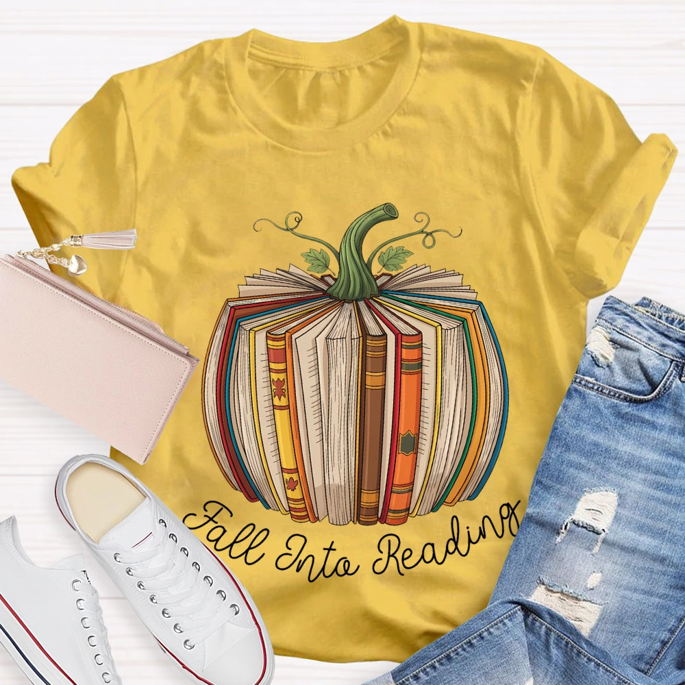 Fall Jnta Reading Pumpkin Books T-shirt