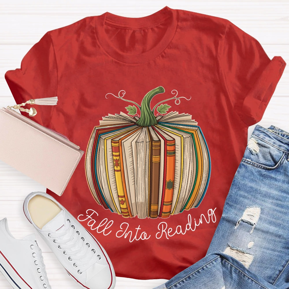 Fall Jnta Reading Pumpkin Books T-shirt