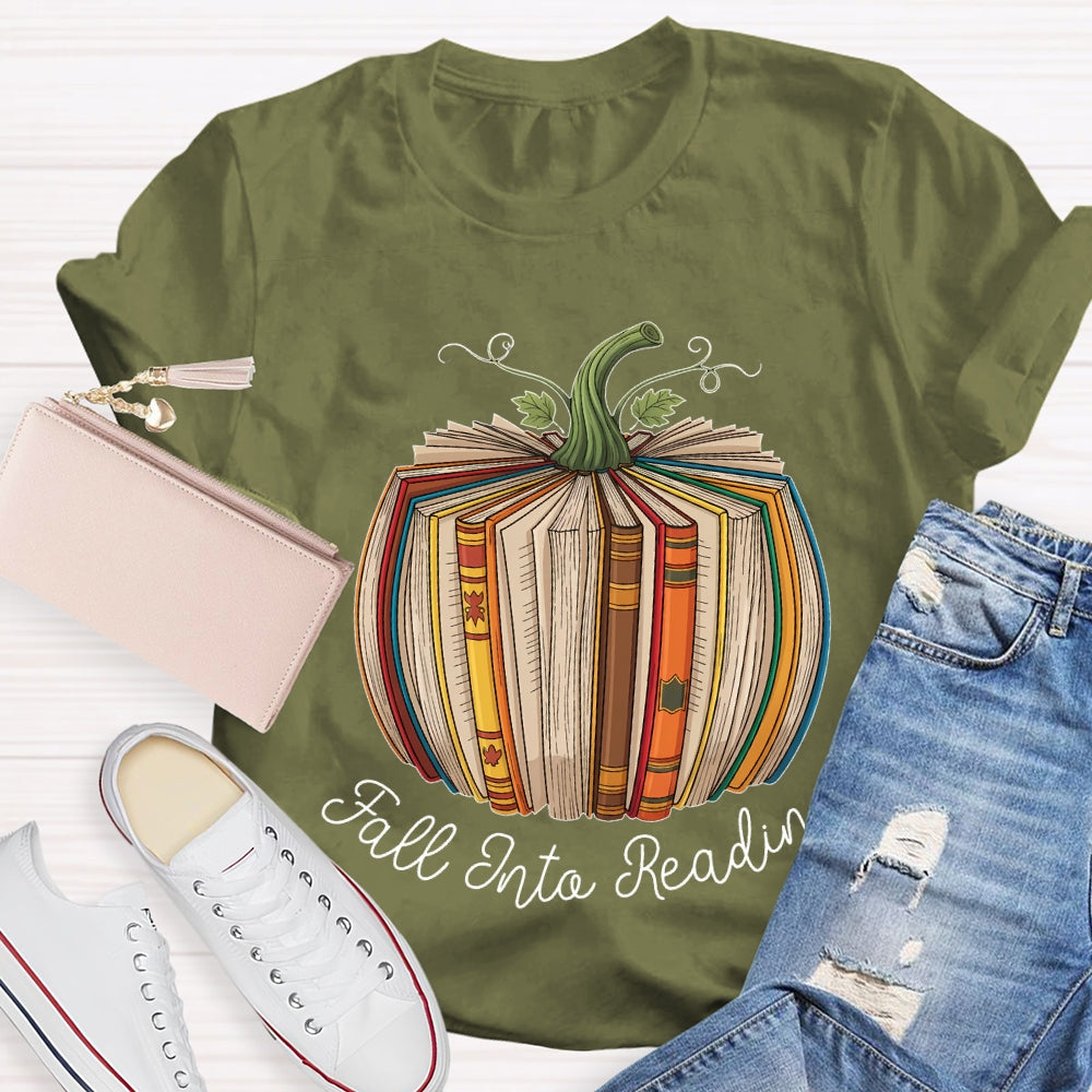 Fall Jnta Reading Pumpkin Books T-shirt
