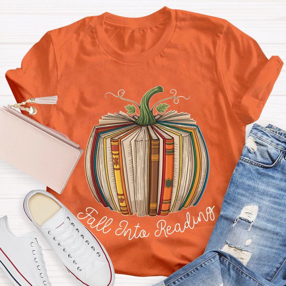Fall Jnta Reading Pumpkin Books T-shirt