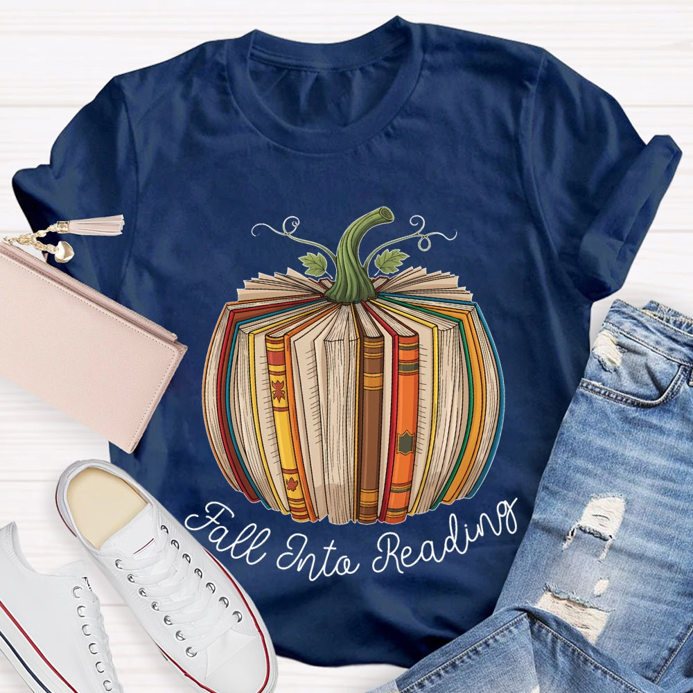 Fall Jnta Reading Pumpkin Books T-shirt