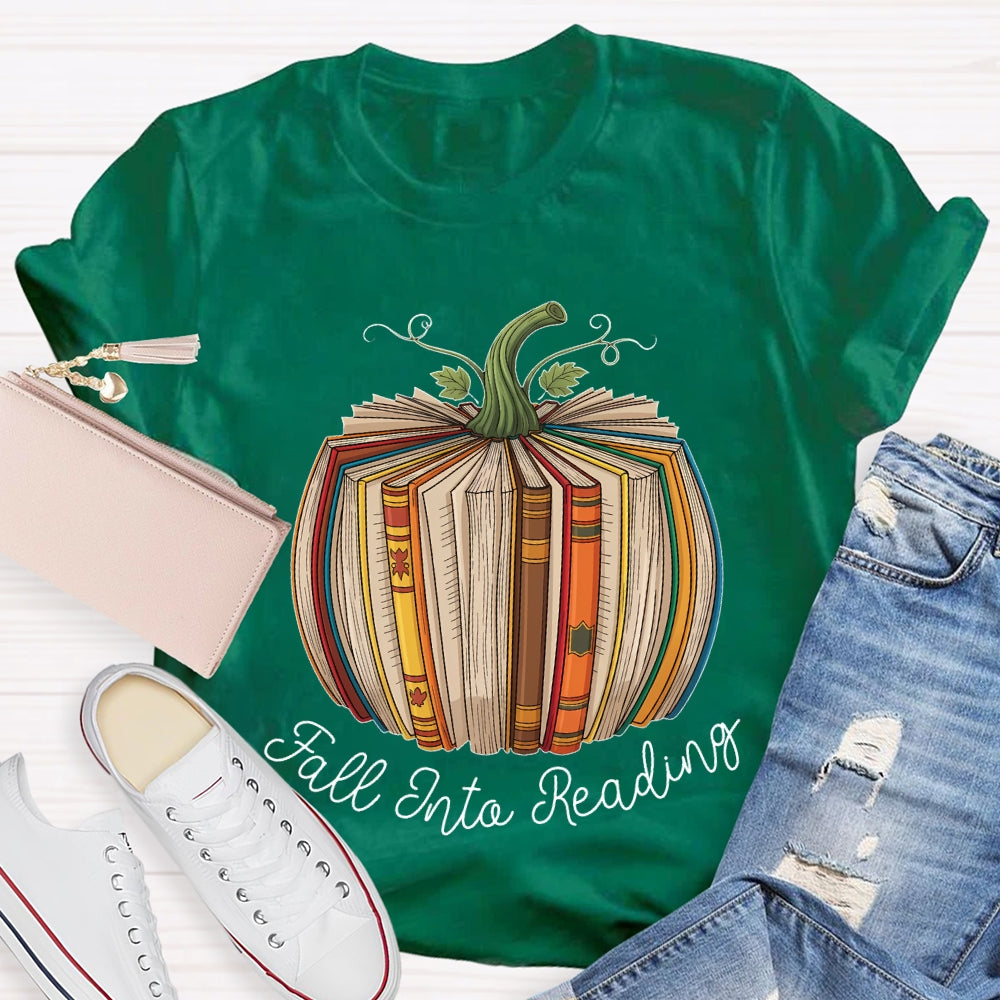 Fall Jnta Reading Pumpkin Books T-shirt