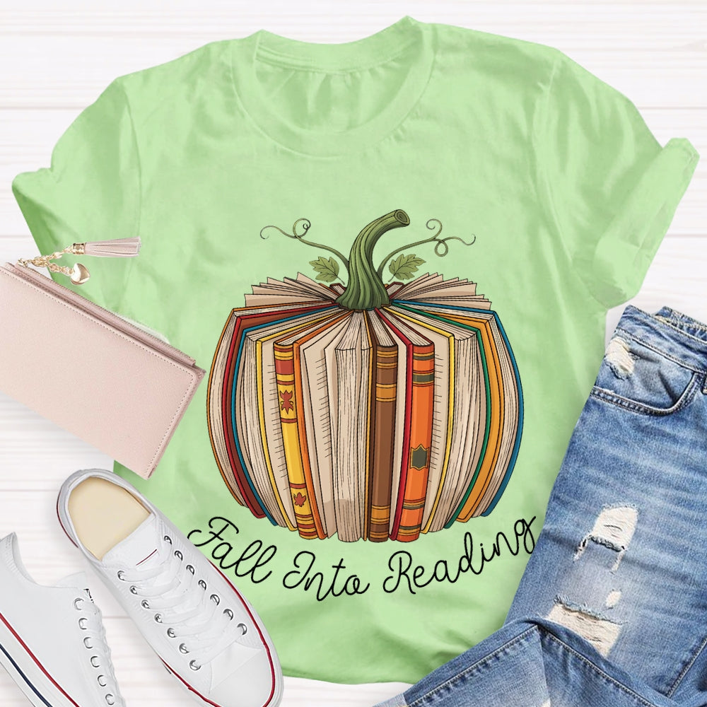Fall Jnta Reading Pumpkin Books T-shirt