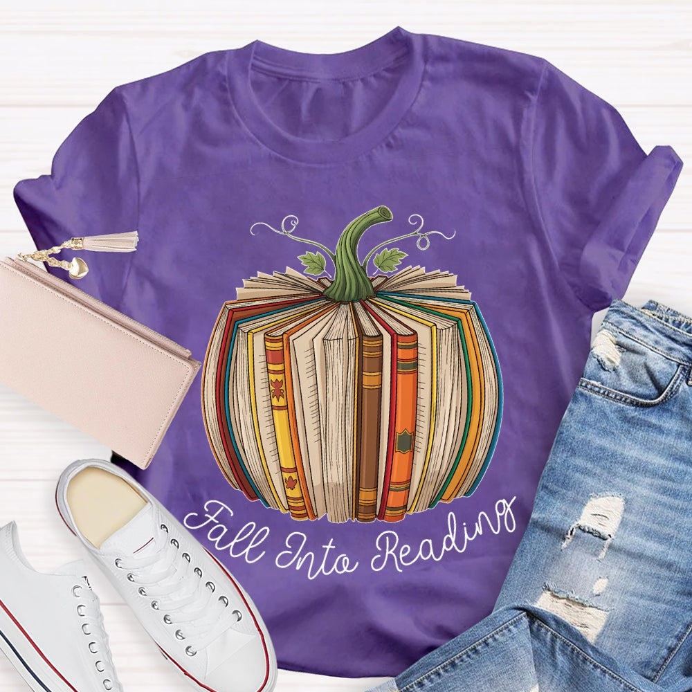 Fall Jnta Reading Pumpkin Books T-shirt