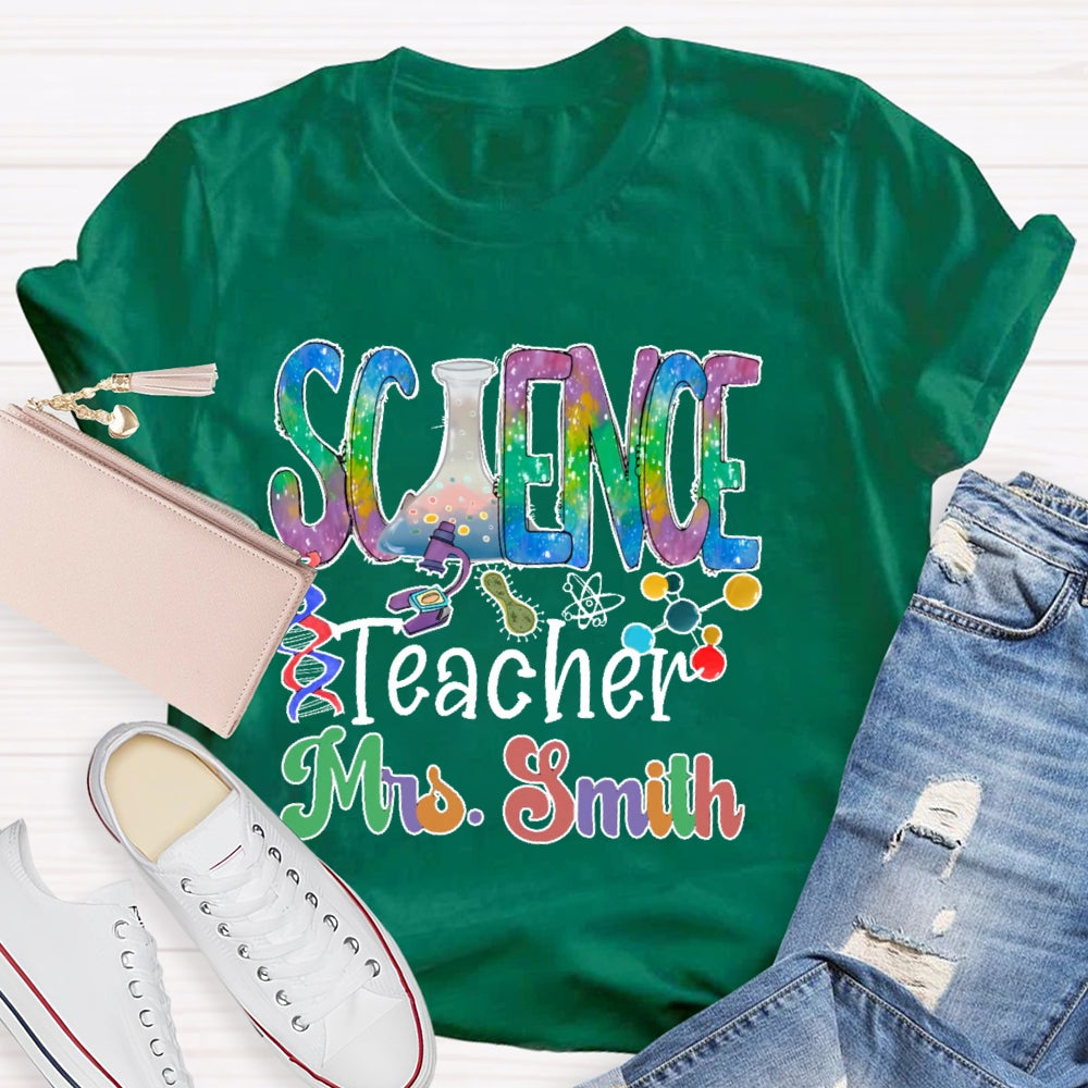 Personalized Name Science Teacher Gifts T-shirt